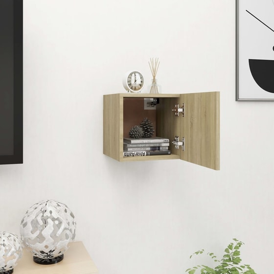 Έπιπλο Τηλεόρασης VidaXL από Μοριοσανίδα 30.5x30x30cm - Καφέ image 1