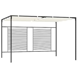 Vidaxl Πέργκολα Με Πτυσσόμενη Οροφή Κρεμ 3 X 4 X 2,3 Μ. 180 Γρ./μ²