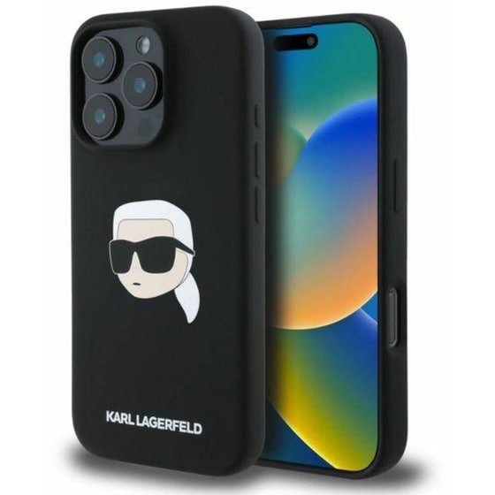 Θήκη Apple iPhone 16 Pro - Karl Lagerfeld Liquid Silicone Karl and Choupette MagSafe - Black image 0