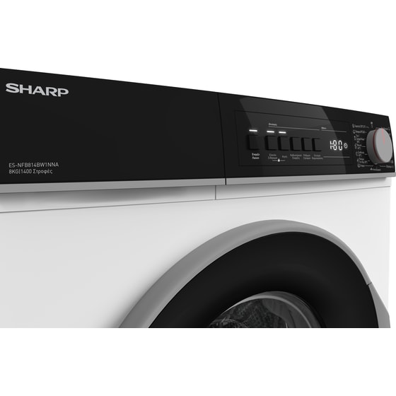 SHARP ES-NFB814BW1NNA-GR 8 kg 1400 Στροφές Λευκό Πλυντήριο Ρούχων image 8