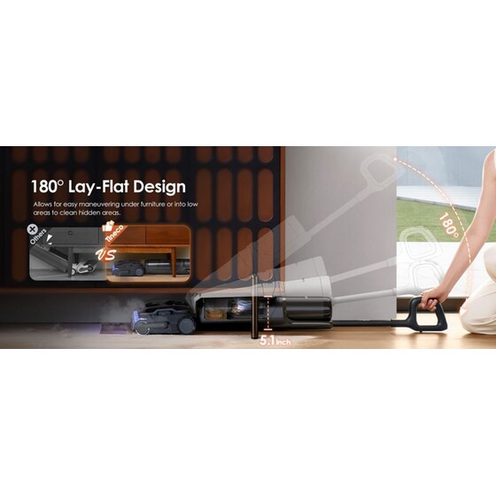 TINECO S7 Stretch Steam Plus 25.2 V 0.7 L Μαύρo Σκούπα Stick image 18