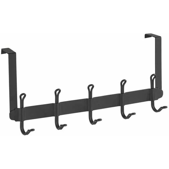 Κρεμάστρα Πόρτας 5 Θέσεων Wenko Nostalgia από Μέταλλο 22942100 37.5x7.8x18 cm - Μαύρη image 0