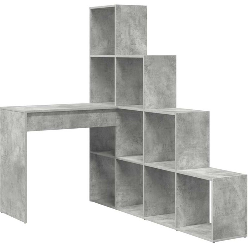 Γωνιακό Γραφείο VidaXL 101,5x149,5x149,5 cm - Γκρι Σκυροδέματος