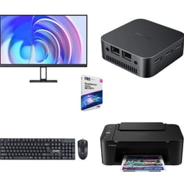 Bundle Mini Desktop Blackview MP80 (Intel-N97/16GB/512GB SSD/ UHD Graphics/Windows 11 Pro) + Xiaomi Monitor A24i 24'' FHD 100Hz 6ms IPS + Πληκτρολόγιο & Ποντίκι Alcatroz + Canon TS3750i Inkjet με Wi-Fi + Antivirus Bitdefender