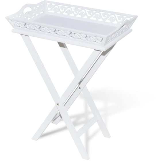 Τραπεζάκι Σαλονιού Vidaxl από MDF 57x37x11cm - Λευκό image 0