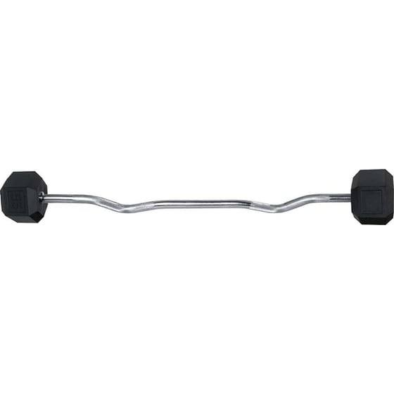 Στραβόμπαρα Τύπου "W" Σταθερού Βάρους 25kg Amila 84794 από Ατσάλι με Εξάγωνους Δίσκους από Λάστιχο image 0