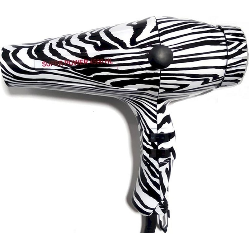 HAIRLUX Hairlux Italy Επαγγελματικό Πιστολάκι Μαλλιών Super Power Hl 4500 Zebra 2400w Με 2 Ταχύτητες