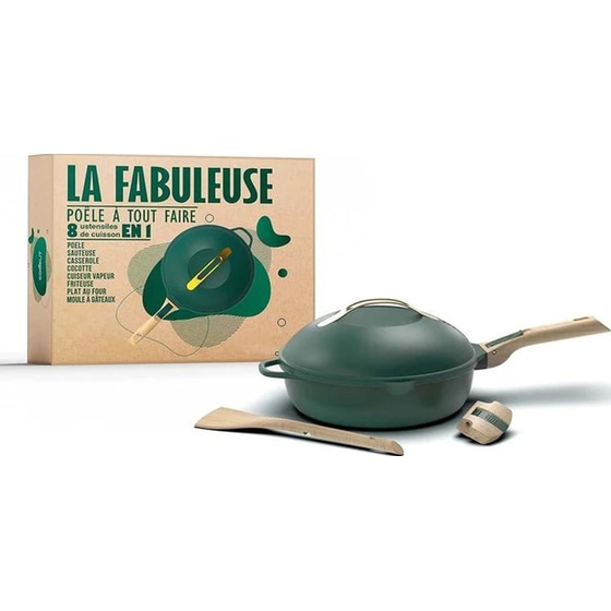 Αντικολλητικό Τηγάνι COOKUT FAB28VE Fabulous από Μέταλλο 28 cm Πράσινο image 3