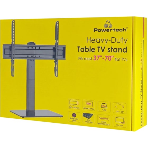 Βάση Τηλεόρασης Επιτραπέζια Powertech PT-1328 Σταθερή 37"-70" έως 40kg image 3