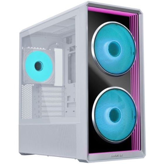 Κουτί Desktop Lian Li Lancool 217 INF Gaming Midi Tower με Πλαϊνό Παράθυρο και ARGB Φωτισμό - White image 0