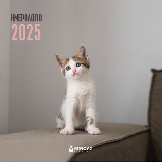 Ημερολόγιο Μηνιαίο Τοίχου 2025 Μίνωας 12M Γατάκια image 0