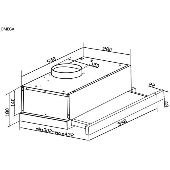 DAVOLINE OMEGA PLUS GR-IX 60 Απορροφητήρας Συρόμενος 59.8 cm - Inox image 3