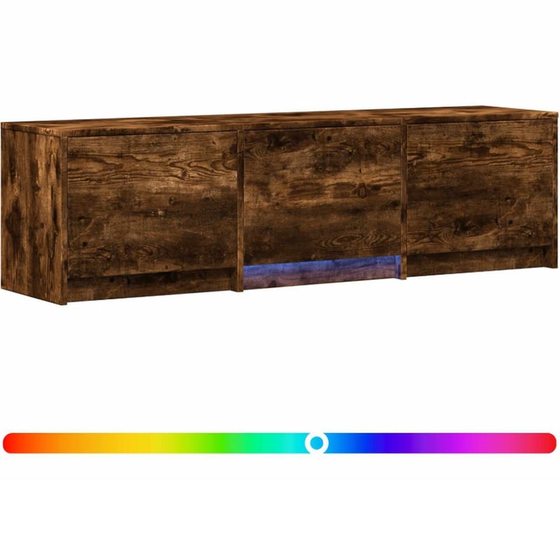 Έπιπλο Τηλεόρασης VidaXL με LED 140 x 34 x 40 cm - Καπνιστή Δρυς