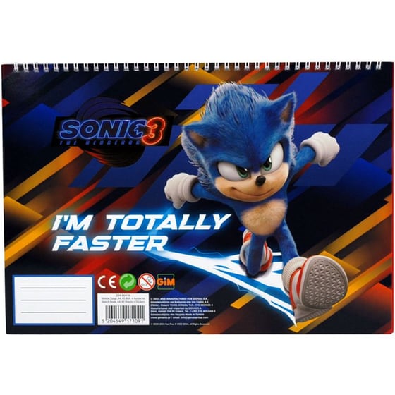 Μπλοκ Ζωγραφικής Gim A4 Sonic 3 image 0