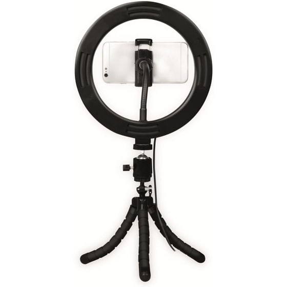 LED Ring Light με βάση Smartphone LogiLink AA0151 για Universal Smartphones 4-7" - Black image 5