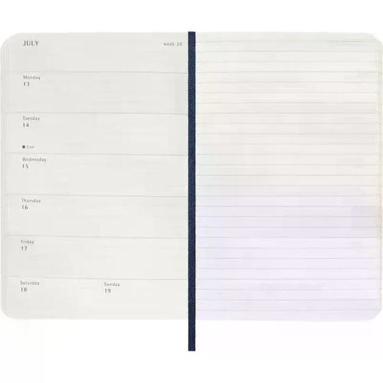 Ημερολόγιο Εβδομαδιαίο Moleskine 2025-2026 18Μ Pocket Saphire Blue Soft image 5