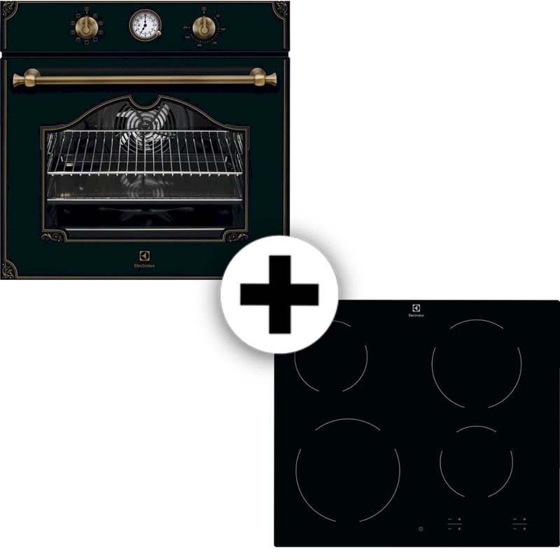 ELECTROLUX OPEB2520R EHF6240IOK 72 Lt Μαύρο Εντοιχιζόμενος Σετ Φούρνος και Εστία