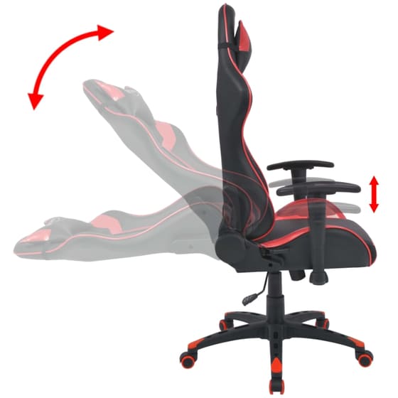 Καρέκλα Gaming VidaXL Racing από Τεχνητό Δέρμα - Μαύρη/Κόκκινη image 2
