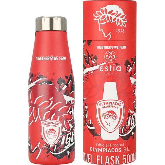 Μπουκάλι Θερμός Estia Home Art Travel Flask Save the Aegean Olympiacos BC Edition Together We Fight 500ml image 0