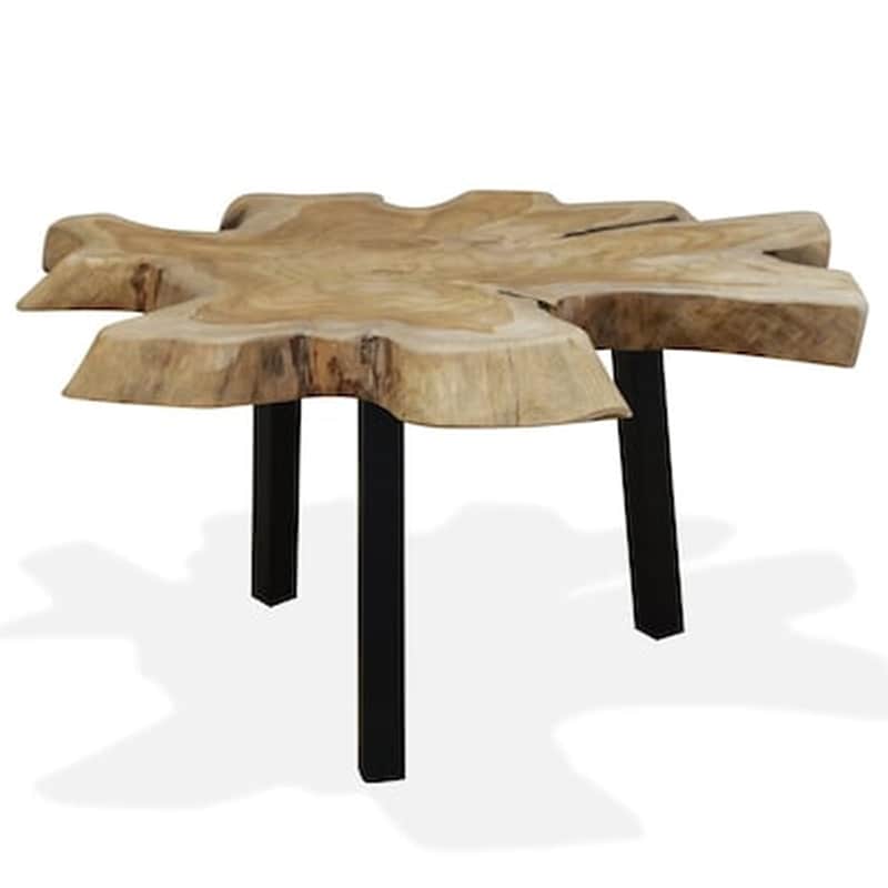 VIDAXL Τραπεζάκι Σαλονιού VidaXL από Ξύλο Teak 80x70x38cm - Καφέ