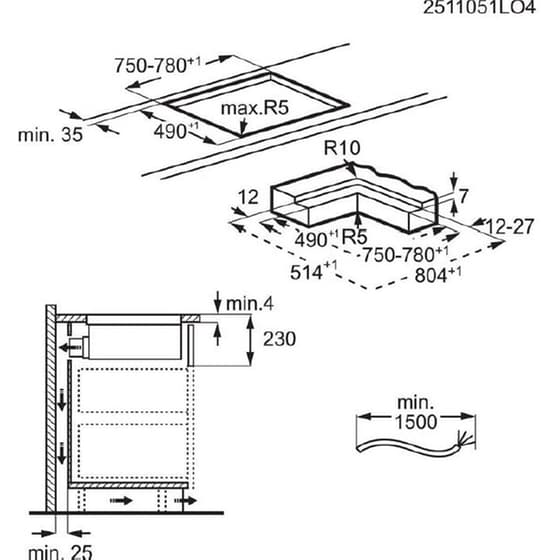 AEG TH84CC23CZ 80 cm Μαύρο Εστία Επαγωγική Αυτόνομη image 6