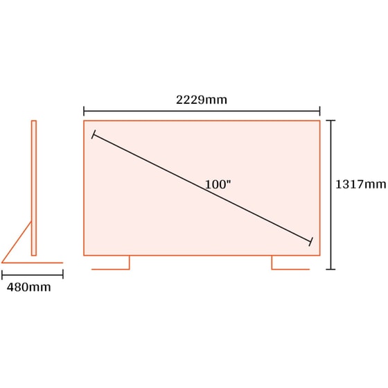 Hisense QLED 100" 4K Smart Τηλεόραση 100E7Q PRO image 1