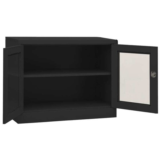 Ντουλάπα Γραφείου Vidaxl Ατσάλινη 90x40x70cm - Ανθρακί image 4