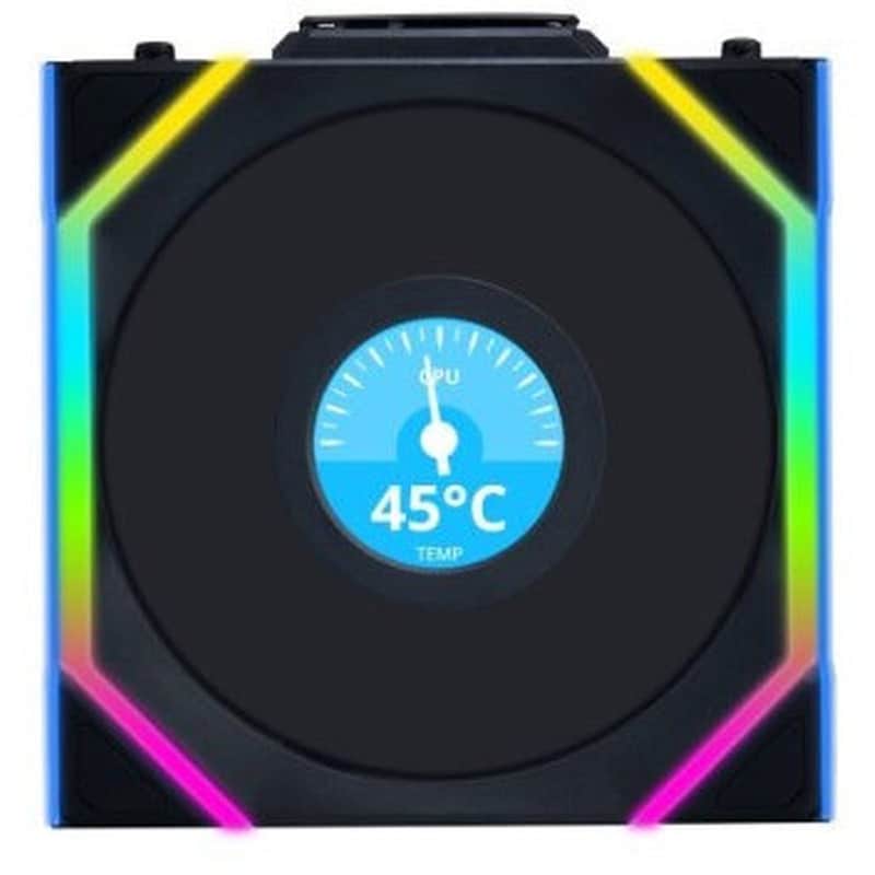 Case Fan Lian-Li Uni Fan SL Wireless LCD 120 Reverse Blade 120mm ARGB - Μαύρο