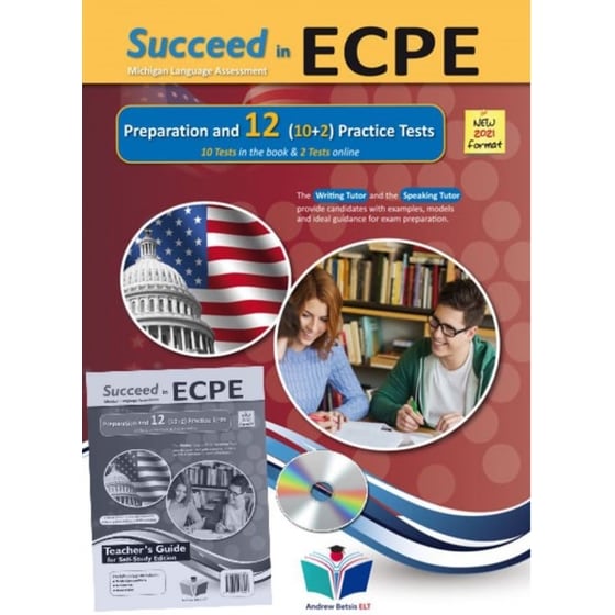 Succeed in ECPE Michigan Language Assessment NEW 2021 Format (10+2) Practice Tests image 0