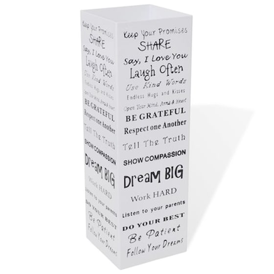 Ομπρελοθήκη VidaXL Ατσάλινη 15.5x15.5x48.5 cm - Λευκό image 0