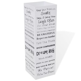 Ομπρελοθήκη VidaXL Ατσάλινη 15.5x15.5x48.5 cm - Λευκό