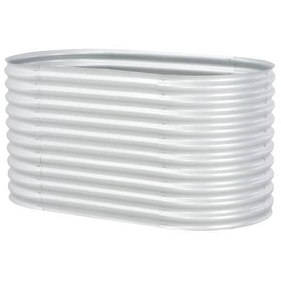 Vidaxl Ζαρντινιέρα Υπερυψωμένη Ασημί 160x80x81 Εκ. Γαλβανισμ. Χάλυβας image 4