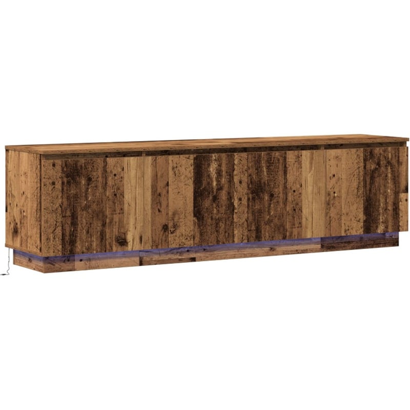 Έπιπλο Τηλεόρασης VidaXL με LED 180 x 38 x 49 cm - Παλαιωμένο Ξύλο
