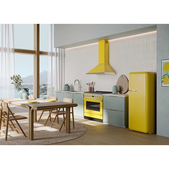 SMEG FAB28RYW6 270 Lt Κίτρινο Ψυγείο Μονόπορτο image 3