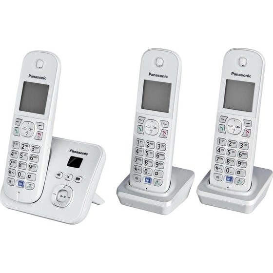 Ασύρματο Τηλέφωνο Panasonic KX-TG6823 Trio - Pearlsilver image 1