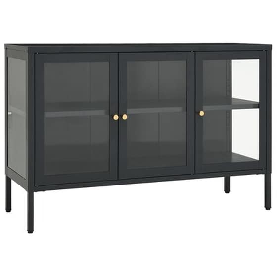 Vidaxl Μπουφές Ανθρακί 105 X 35 X 70 Εκ. Από Ατσάλι Και Γυαλί image 2