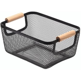 Διακοσμητικό Καλάθι Estia Μεταλλικό 24x17x11 cm - Μαύρο