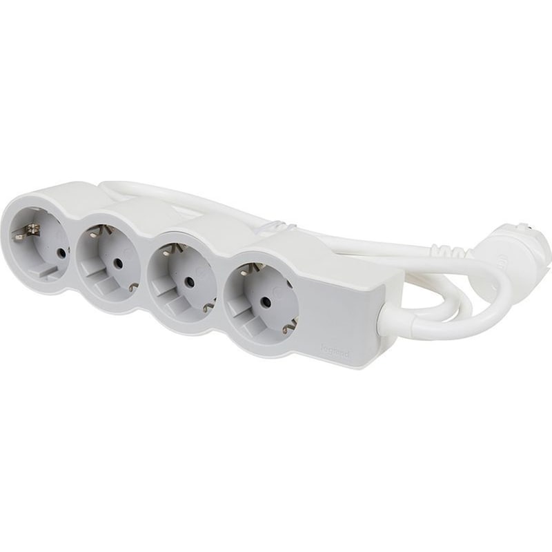 Πολύπριζο Ασφαλείας Legrand Surgearrest 4 θέσεων 5m - White/Grey