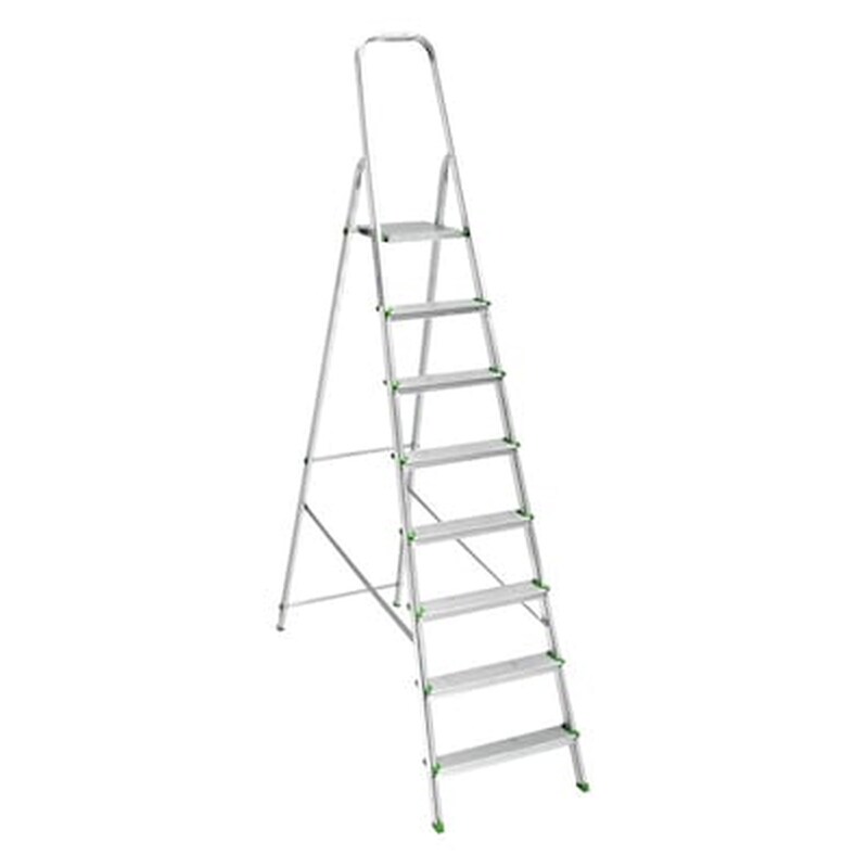 OEM Σκάλα Aλουμινίου 7+1 Σκαλιά 53.5x141.5x228cm Αντοχή 150kg Βάρους 6.19kg Με Ιμάντα