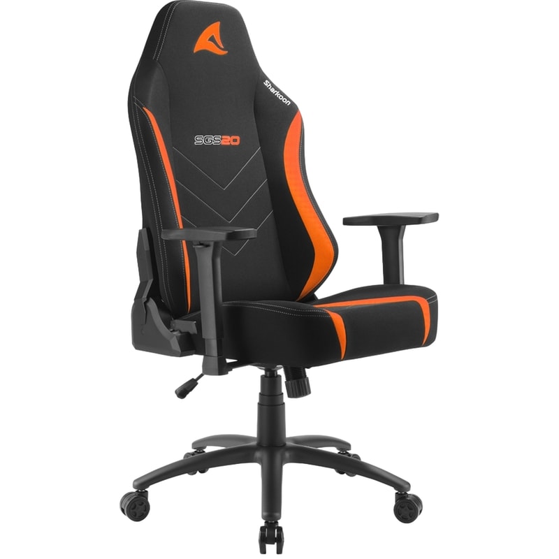 SHARKOON Gaming Καρέλα Sharkoon Skiller Fabric SGS20FBLKO από Τεχνητό Δέρμα - Μαύρο/Πορτοκαλί