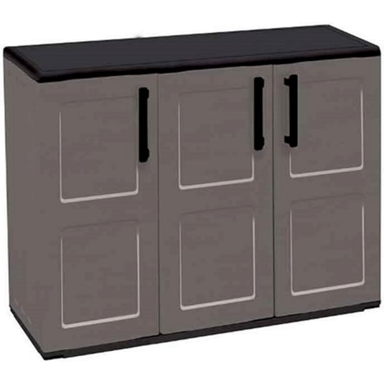 Ντουλάπα Artplast Τρίφυλλη Πλαστική 102x37x84cm - Γκρι image 0