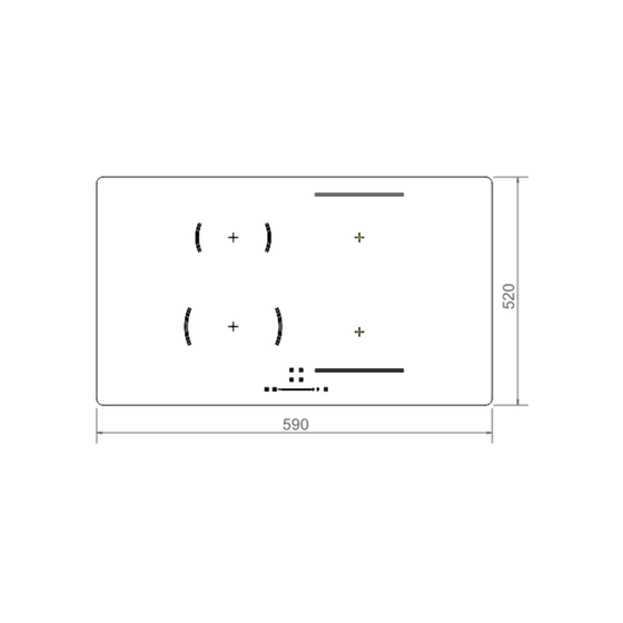 BERTAZZONI P604I1B26NVS 59 cm Μαύρο Εστία Επαγωγική Αυτόνομη image 1