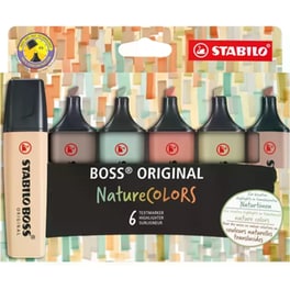 Μαρκαδόροι Υπογράμμισης Stabilo Boss Nature 2.0 mm (6 Τεμάχια)
