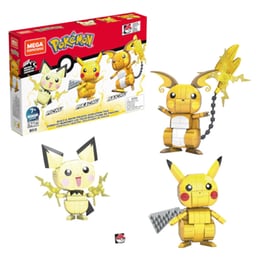 Mega Bloks Τουβλάκια Pokemon - Pikachu Evolution Trio (621 Κομμάτια)
