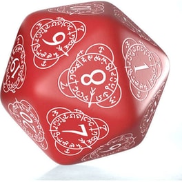 Ζάρι D20 Level Counter Κόκκινο και Λευκό