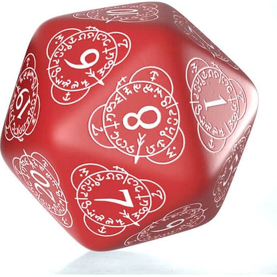 Ζάρι D20 Level Counter Κόκκινο και Λευκό image 0
