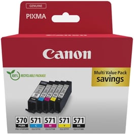 Canon PGI-570/CLI-571 Multipack 5 Χρωμάτων Μελάνια Εκτυπωτή 0372C006