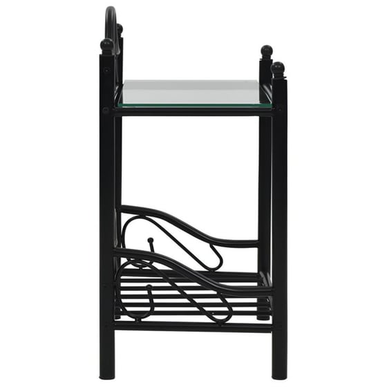 Κομοδίνο Vidaxl Μεταλλικό 45x30.5x60 cm - Μαύρο image 1