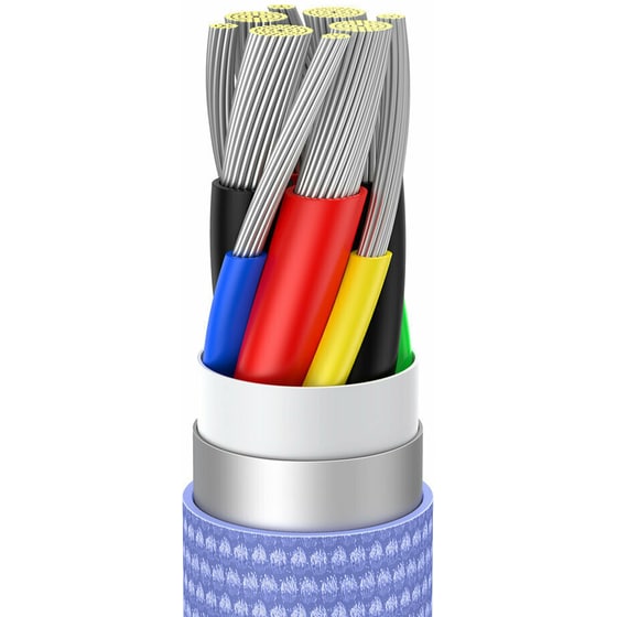 Καλώδιο δεδομένων Baseus Crystal Shine Series Usb-C to Usb-C 100W 1.2m - Lilac image 4