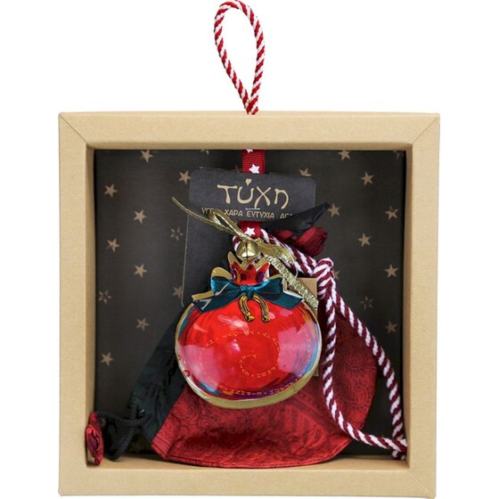 Κρεμαστό Χριστουγεννιάτικο Γούρι Μεταλλικό - Ρόδι με Πέταλο image 2